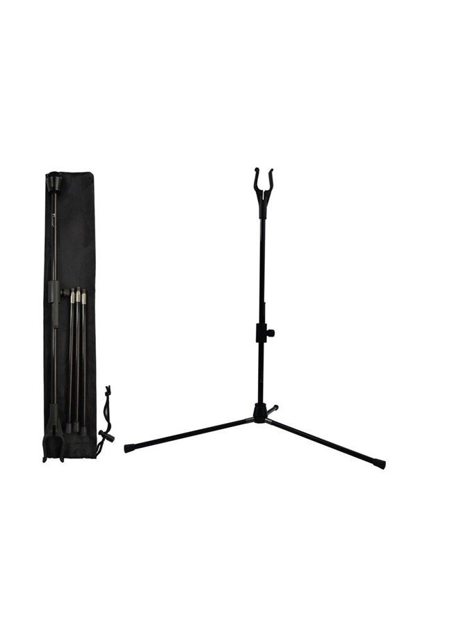 Yls (Black) - Archery Bow Stand Recurve Bow Compound Bow Stand Rack Holder Legs 48cm Height - Image 1