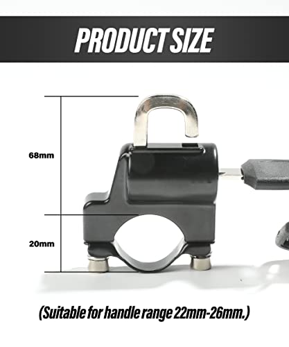 Reswish ESEWALAS Motorcycle Helmet Lock Anti-Theft,Universal Helmet Lock Anti Theft Helmet Lock Cable,Tamper-Proof Helmet Security Lock with 2 Keys,Metal Helmet Locks for Motorcycles Scooter Street Bike - Image 4