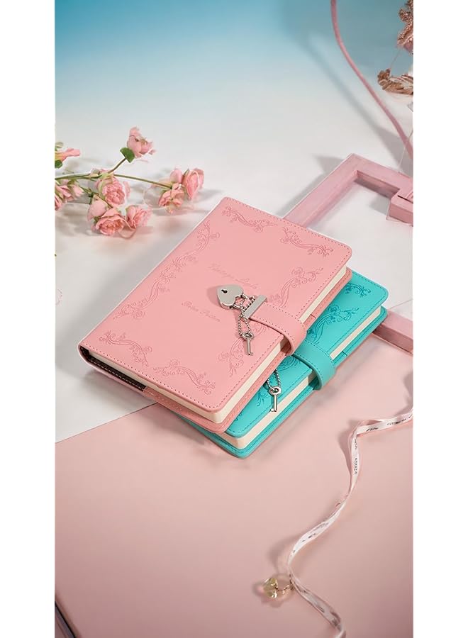 erorex Heart Shaped Lock Diary With Pen A5 Size Soft Pu Leather Journal Personal Planner And Writing Notebook Secret Notebook Gift For Adults Kids Writers Girls And Women Pink  - Image 4