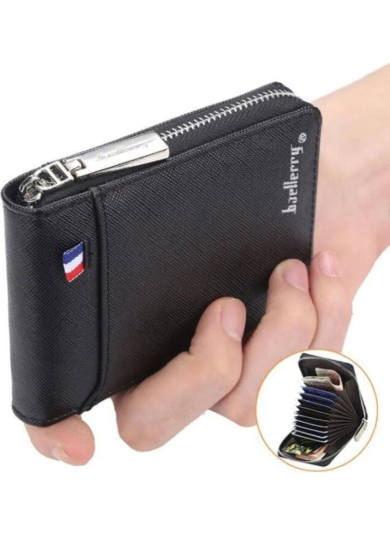 baellerry Leather Wallet for Men and Women with Accordion Credit Card Holder  - Image 1