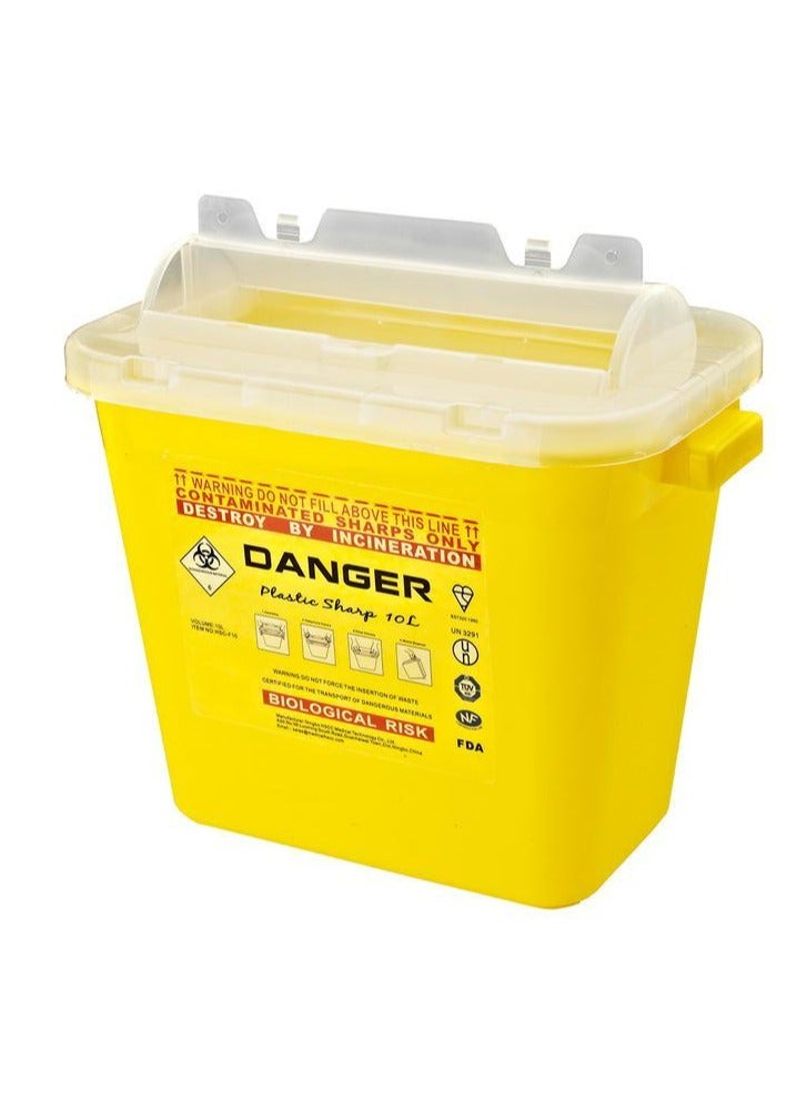 Sharp Container, 10 Liter Capacity, Yellow (BM-020) - Image 1