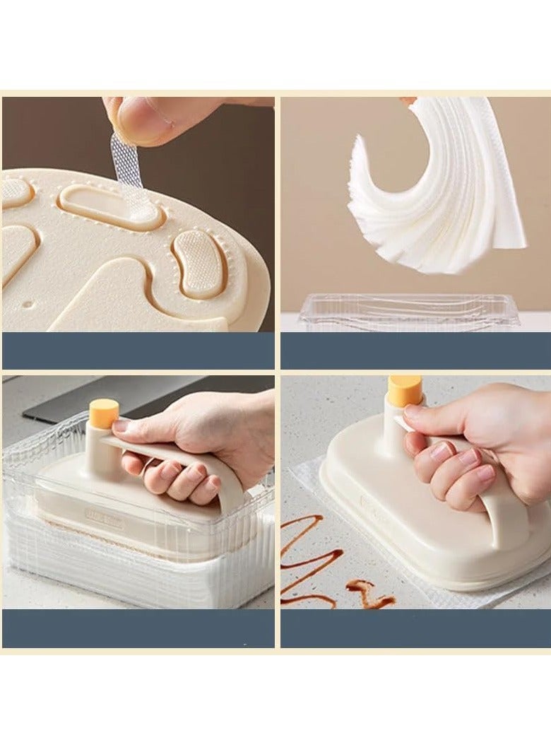 مجموعة إزالة الأوساخ الثورية للمطبخ بدون استخدام اليدين  لتنظيف شامل للأرضيات والنوافذ مع مقبض مريح لسهولة التنظيف في المنزل والمكتب والمتجر والحمامات المنزلية-كود 1691 - Image 1