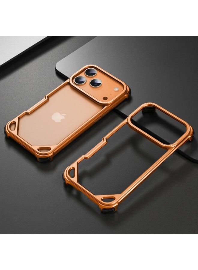 general Suitable for iPhone 17ProMax/17Pro metal frame hollow mobile phone case anti-fall protective cover
