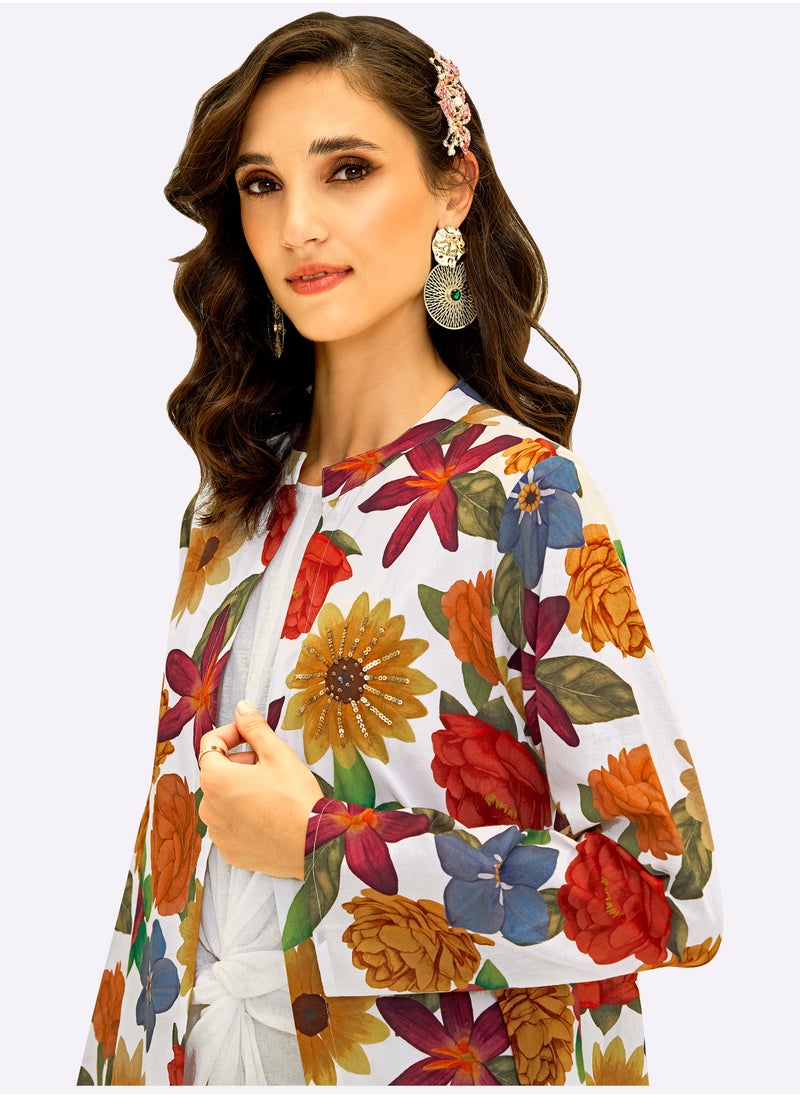 Sara Arabia Sara Arabia Stylish Flora Jalabiya  - Image 4