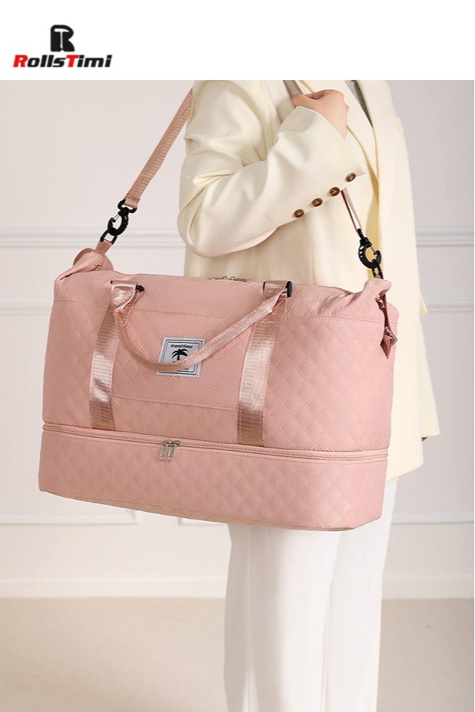 رولستيمي حقيبة تخزين ذات سعة كبيرة مع ملابس أحذية لليوجا واللياقة البدنية ، حقيبة سفر قصيرة قابلة للطي ، منظم ، رمادي - Image 4