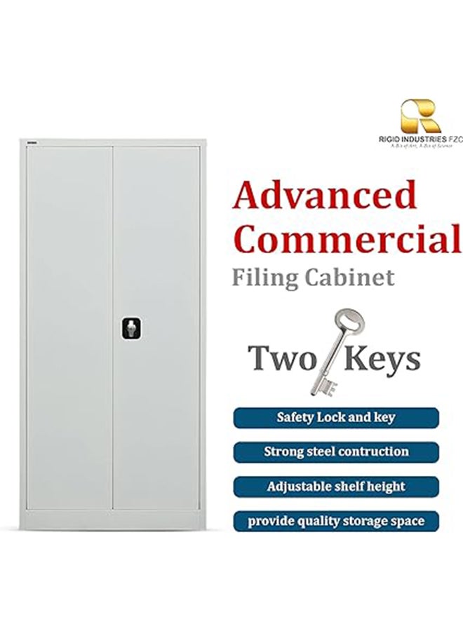 RIGID OEM Steel Office Cupboard - Grey - Image 3