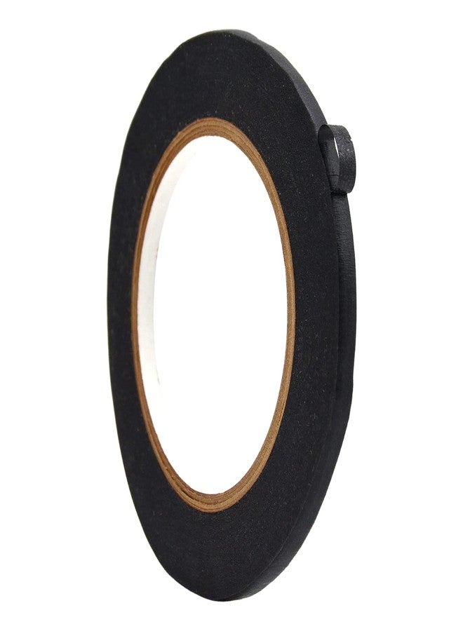 WOD Tape WOD MTC5 Colored Masking Tape, Black, 1/4 inch x 60 yds. Colorful Teacher Painters Tape for Fun DIY Art & Crafts, Lab Labeling, Writable & Classroom Decorations - Image 1