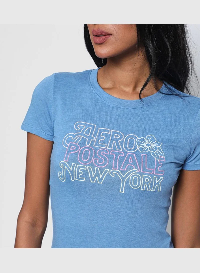 Aeropostale Aero Girls Graphic T shirt Women Casual