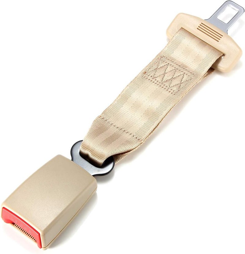 fenex Car Seat Belt Extender, 1-Piece, Universal Fit Shoulder Pads for Comfortable Driving (Beige) - Image 1