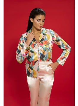 for you in&out 6-Piece Flower Pattern Salmon Pajama Set S27480  - Image 3