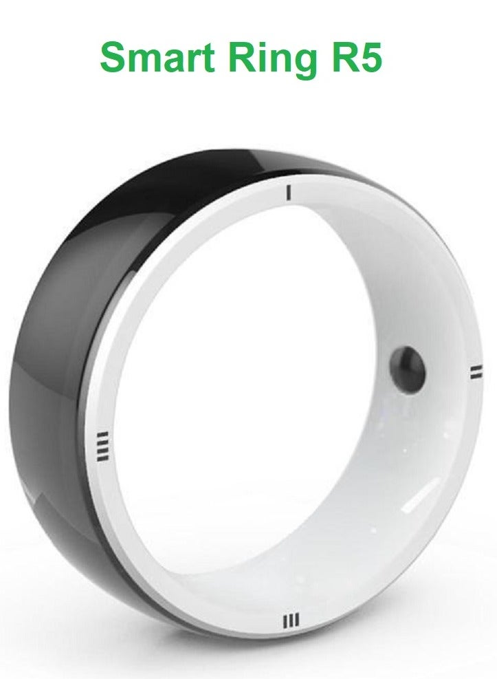 general Smart Ring R5 Newest Intelligent Wearable Device Build-in 6 RFID Cards 128GB Wireless Disk Sharing 2 Health Stones NFC Functions for iPhone Android Size: M (Perimeter longer than 58-63mm, Diameter 19mm) - Image 1