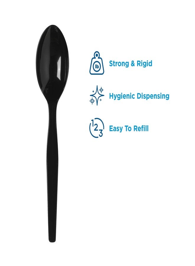 Dixie SSS51 Spoon Refill, for SmartStock Dispenser, 960/CT, Black - Image 2