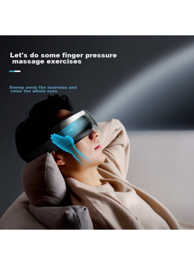 Breo Breo Eye Massager, Eye Care Device, Eye Massage Device, Constant Temperature Heat Compress Eye Mask, Relieves Fatigue, Birthday Gift, Seex2pro, Obsidian Black  - Image 2
