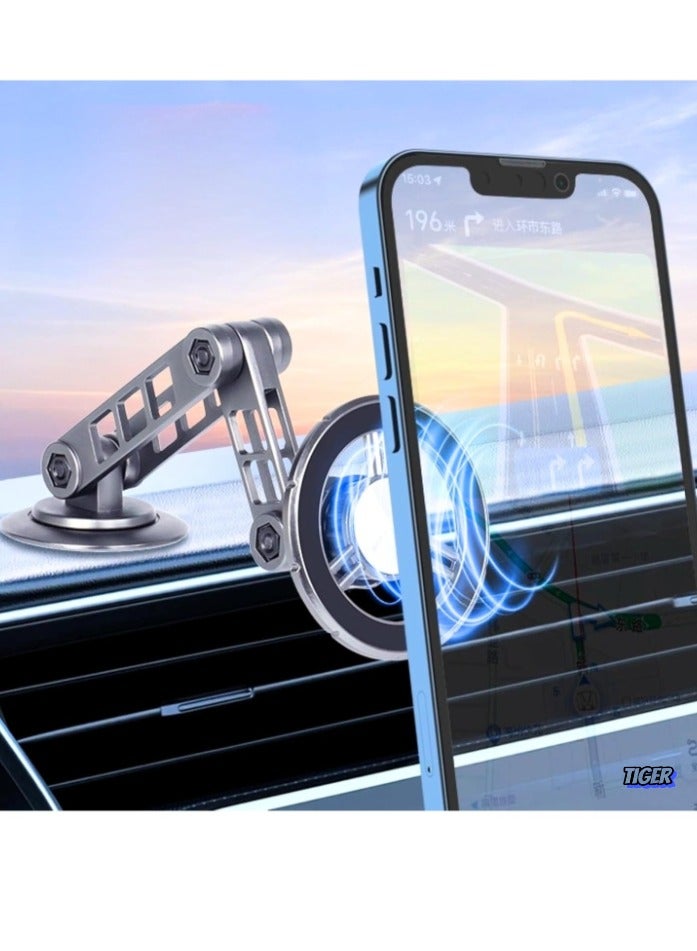 TIGER Universal Car Phone Holder Mount for iPhone 16 Pro – 20 Strong Magnets, 360° Rotation, Secure Grip, Adjustable, Compatible with All Smartphones, Black - Image 1