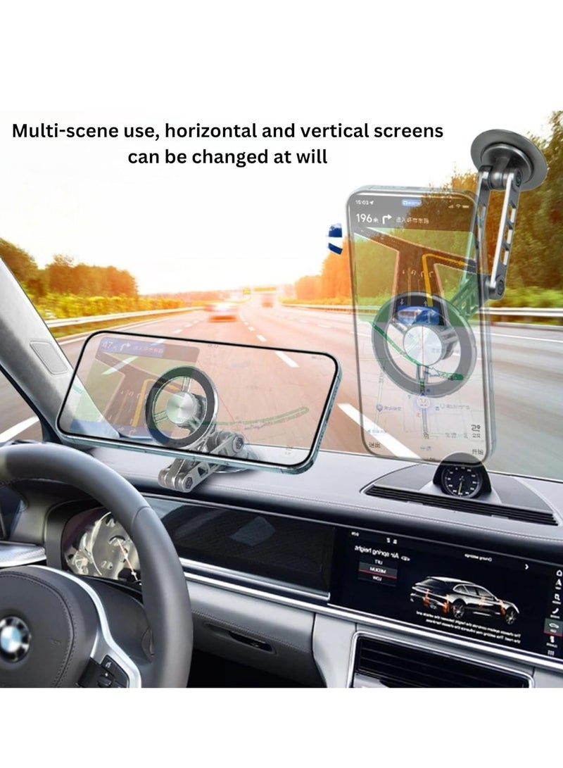 TIGER Universal Car Phone Holder Mount for iPhone 16 Pro – 20 Strong Magnets, 360° Rotation, Secure Grip, Adjustable, Compatible with All Smartphones, Black - Image 3