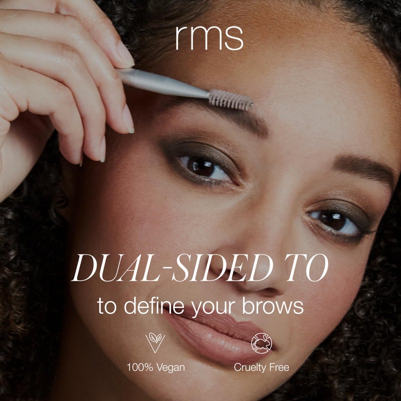 RMS Beauty Back2Brow Brush - Vegan, Synthetic Fiber Eyebrow Makeup Brush with Spoolie, Cruelty Free Clean Beauty Makeup Tools - Image 3