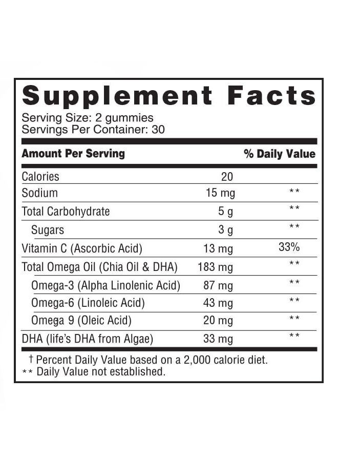 LEONAS Gummy Vitamins with Omega + DHA Bottle of 60 Gummies - Image 3