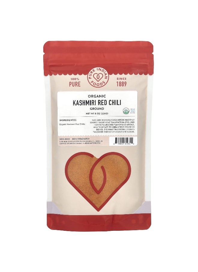 Pure Indian Foods Pure Indian Foods, Organic Kashmiri Red Chili, Ground, 8 oz (226 g)  - Image 1