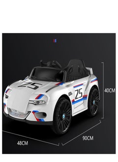 Generic Kids Electric Ride On Vehicles, Motorised Toy Cars Children Electric Car with Remote Control,  Baby Ride on Toy Car Electric Car White  - Image 3
