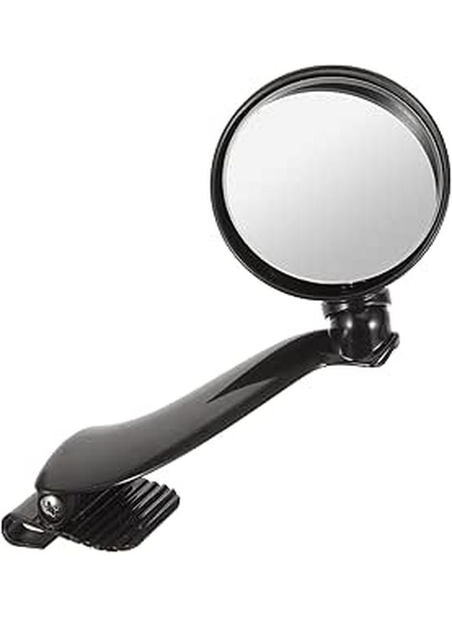 Black Round Blind Spot Convex Mirror Left Side For Car SUV Front Wheel Zone Assistance - Image 1