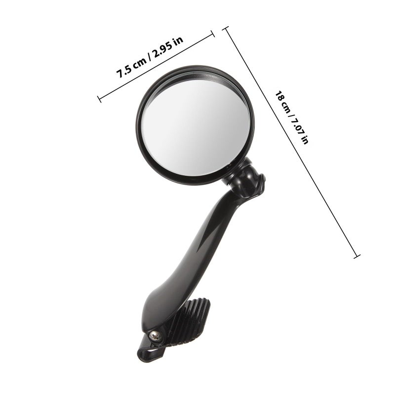 Black Round Blind Spot Convex Mirror Left Side For Car SUV Front Wheel Zone Assistance - Image 3