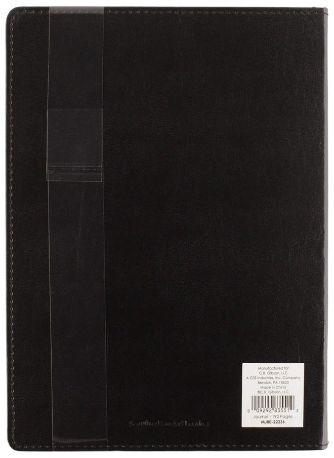 C.R. Gibson C.R. Gibson Black Leather Large Journal Notebook, 7.5" W x 10.25" L, 192 Pages  - Image 2