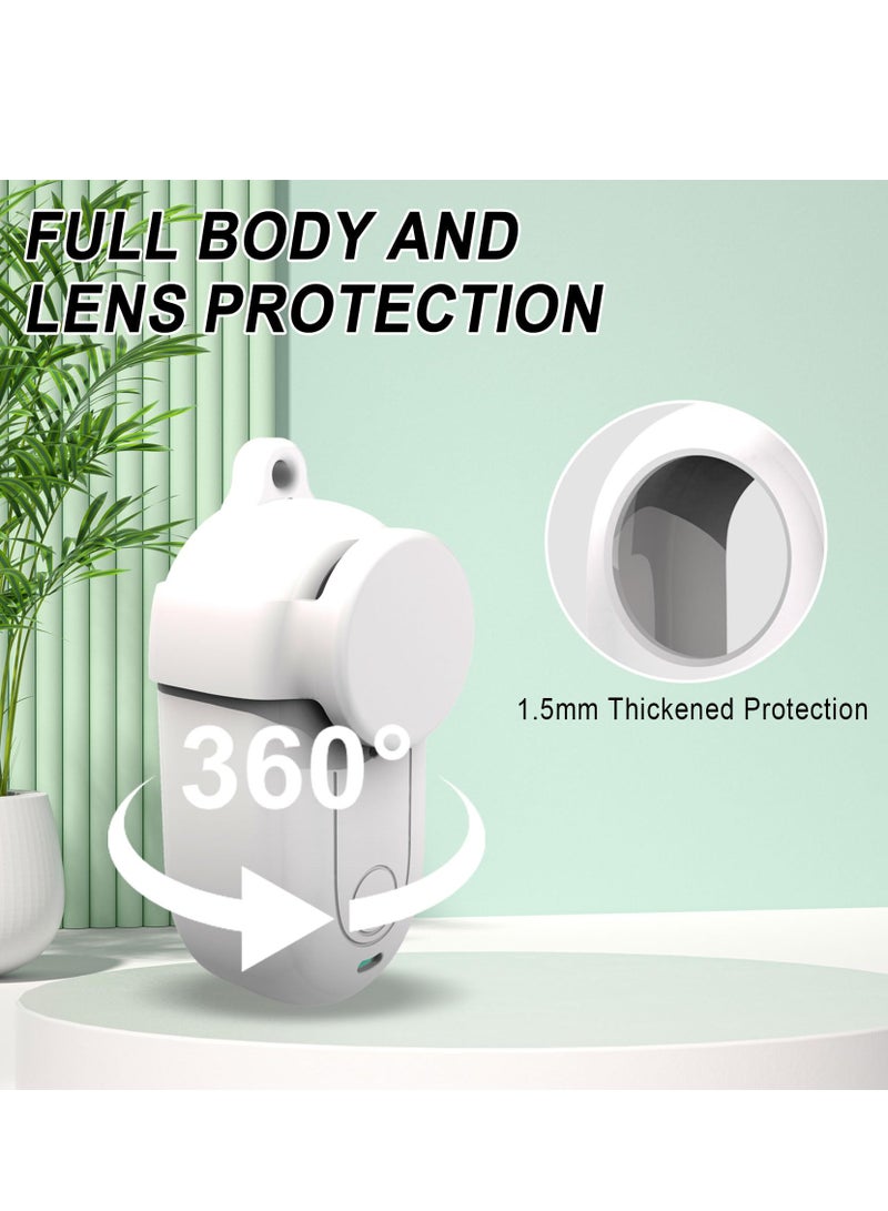 SYOSI 2in1 Silicone Case Lens Cover for Insta360 GO 3 Silicone Case Cover for Camera Lens, Anti-Scratch  Protective Skin Waterproof Soft Material Is Durable Easy to Clean and Replace White - Image 4