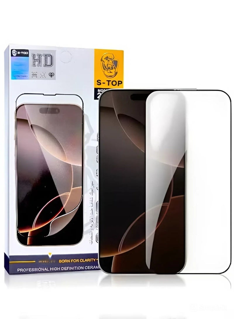 اس-توب واقي شاشة نانو لـ آيفون 13 برو ماكس (iPhone 13 Pro Max) مضاد للكسر و الخدش و بوضوح عالي UHD لجوال  من S-TOP, حماية قصوى للشاشة من الخدوش والكسر - Image 1