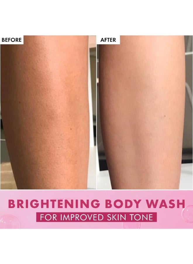 إم كافيين غسول الجسم المُشرق من إم كافيين - ٣٠٠ مل، برائحة التوت البري الفاكهية | مزيل للتسمير ومنظف عميق غني بفيتامين سي | ٥٪ جلسرين لبشرة رطبة وناعمة | جل استحمام معطر للنساء والرجال - Image 5