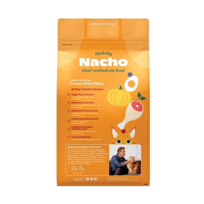 Made by Nacho Dry Cat Kibble 4lb Bag, High Protein Premium Cat Food with Freeze Dried Pieces, Cage-Free Chicken & Duck, Limited Ingredients, Single Bag - Image 2
