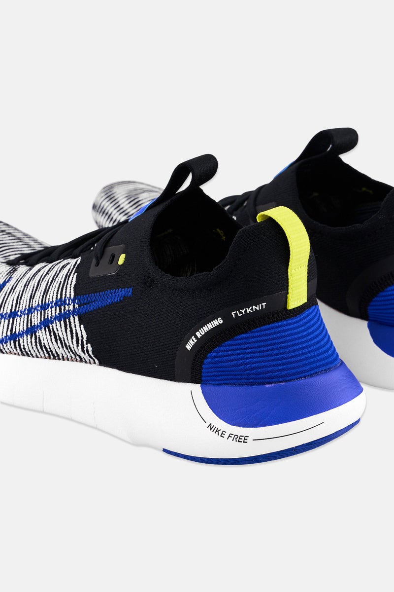 Nike Men Free Rn Flyknit Lace Up Running Shoes, Multicolor  - Image 2