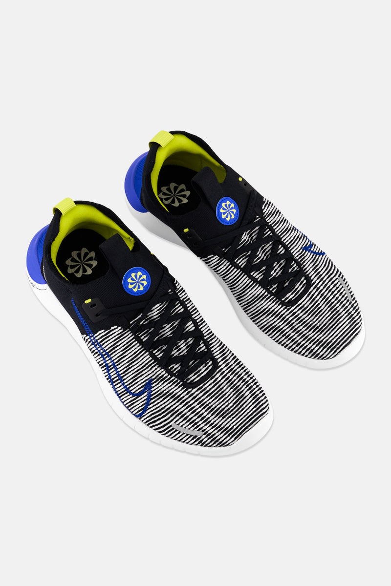 Nike Men Free Rn Flyknit Lace Up Running Shoes, Multicolor  - Image 4