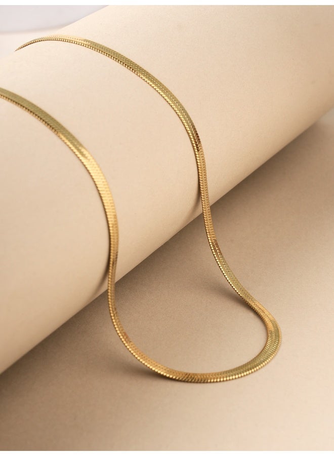 PALMONAS 18k Gold Tone Plated Silk Gold Chain for Men - Image 2
