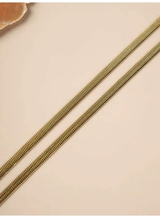 Palmonas  PALMONAS Silk Chain Necklace for Men | 18K Gold Plated, Waterproof & Anti-Tarnish for Men | Best Price UAE