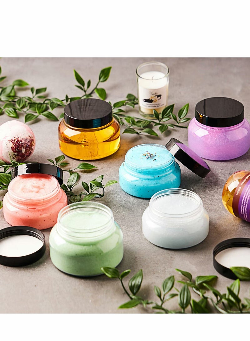 SYOSI 5 oz Plastic Jars with Lids and Labels Clear Refillable Round Plastic Containers Empty Cosmetic Containers for Creams, Lotions, Body Scrub, Body Butter (12 Pack) - Image 5