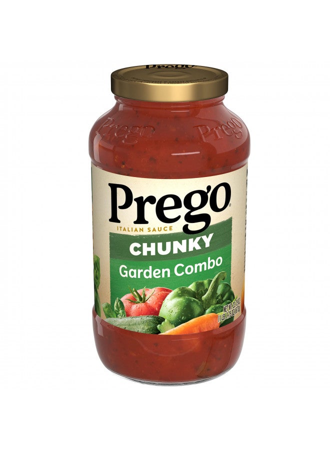Prego Chunky Garden Combo Pasta Sauce, 23.75 Oz Jar - Image 1