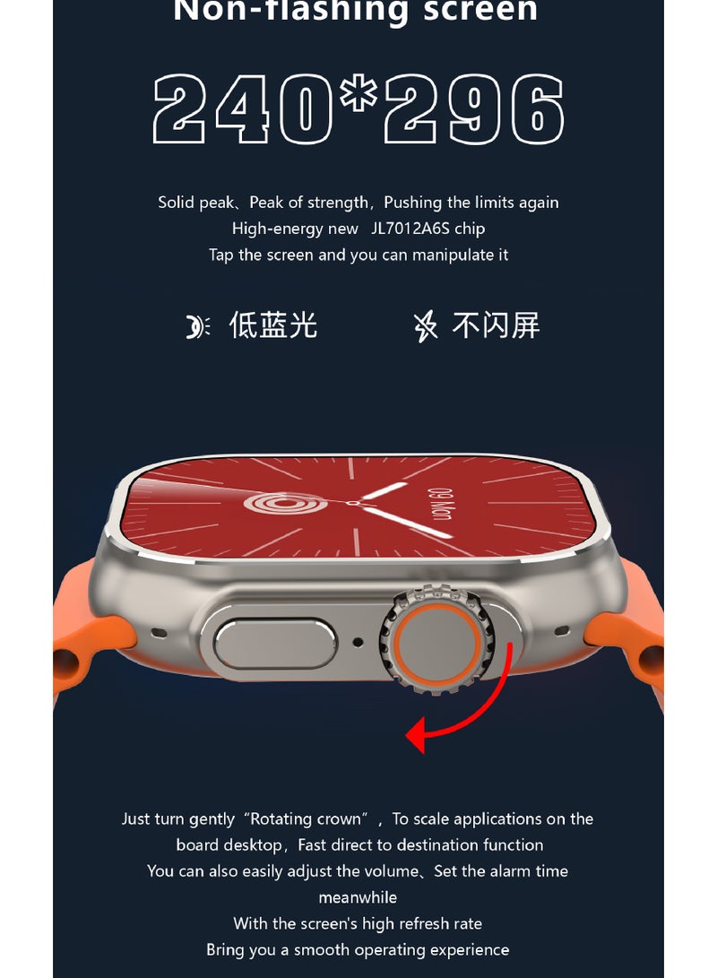 General H16-DUltra smart watch, with various dials, Bluetooth calling, message notifications, step counting, multi-sports functions, offline payment, heart rate, and blood oxygen.  - Image 4