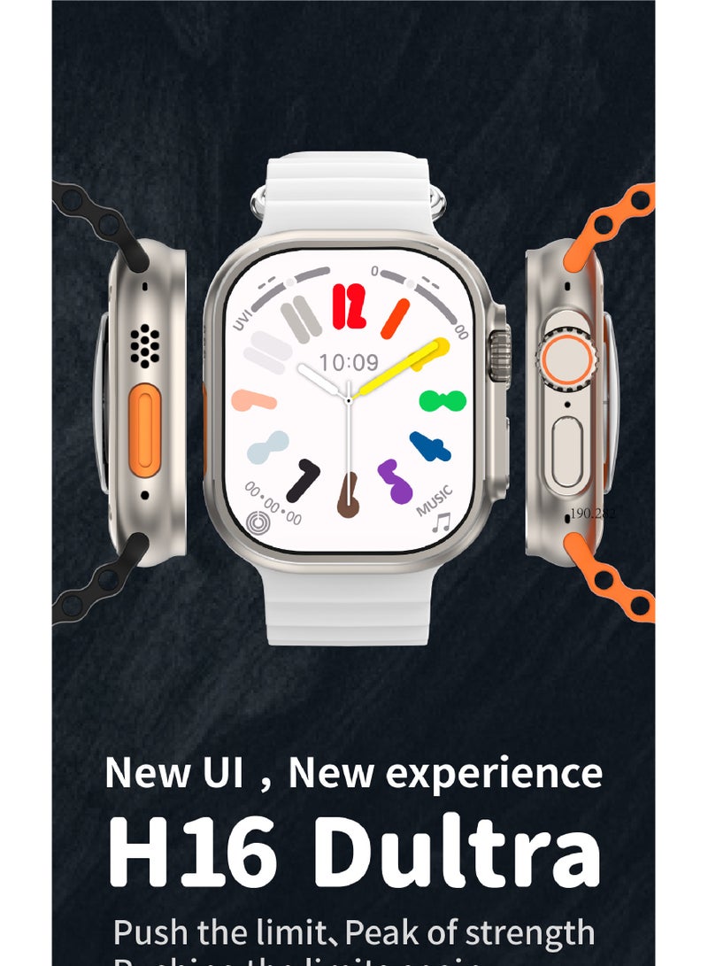 General H16-DUltra smart watch, with various dials, Bluetooth calling, message notifications, step counting, multi-sports functions, offline payment, heart rate, and blood oxygen.  - Image 2