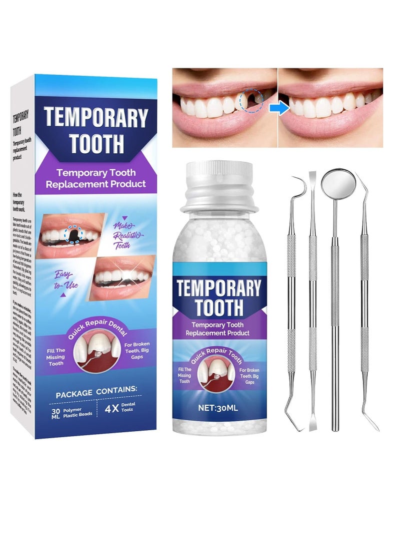 Green Hills Tooth Repair Kit, Moldable Tooth Filling Repair Kit with 4 Dental Tools, Fake Teeth DIY at Home, Fixing Missing & Broken Tooth Replacements for Men Women  - Image 1