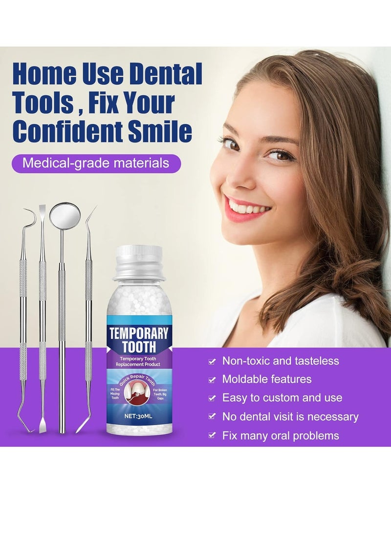 Green Hills Tooth Repair Kit, Moldable Tooth Filling Repair Kit with 4 Dental Tools, Fake Teeth DIY at Home, Fixing Missing & Broken Tooth Replacements for Men Women  - Image 3