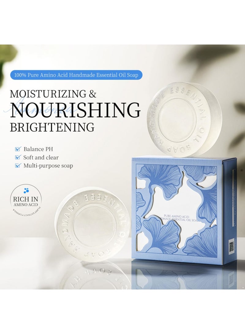 SYOSI Handmade Lavender Coconut Oil Soap Bar for Sensitive Skin, Gentle Cleansing & Moisturizing with Natural Botanical Ingredients, Ideal for Daily Use, Relaxation, and Travel (White, One Size) - Image 3