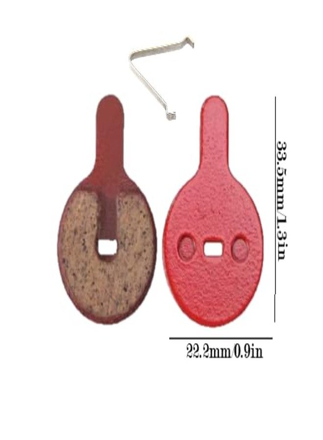 CYBIC Bicycle Disc Brake Pads, Red and Black, Semi-Metallic, 4 Sets with Spring Clips, - Image 3