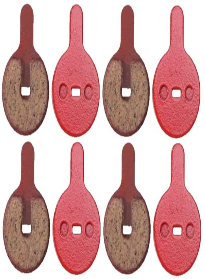CYBIC Bicycle Disc Brake Pads, Red and Black, Semi-Metallic, 4 Sets with Spring Clips, - Image 5