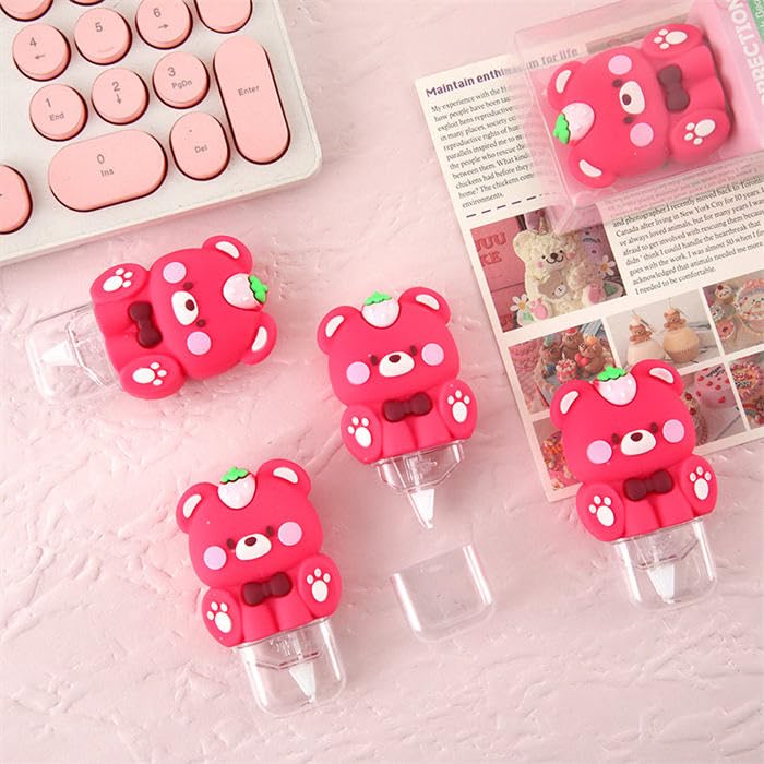 Nubby Dotss Correction Tape Dispenser, Kids School Stationery (Red Teddy Bear) - Image 4