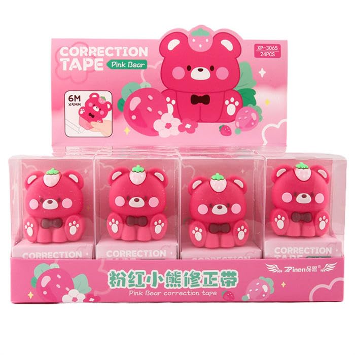 Nubby Dotss Correction Tape Dispenser, Kids School Stationery (Red Teddy Bear) - Image 5