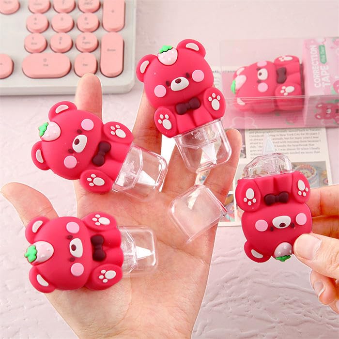 Nubby Dotss Correction Tape Dispenser, Kids School Stationery (Red Teddy Bear) - Image 2