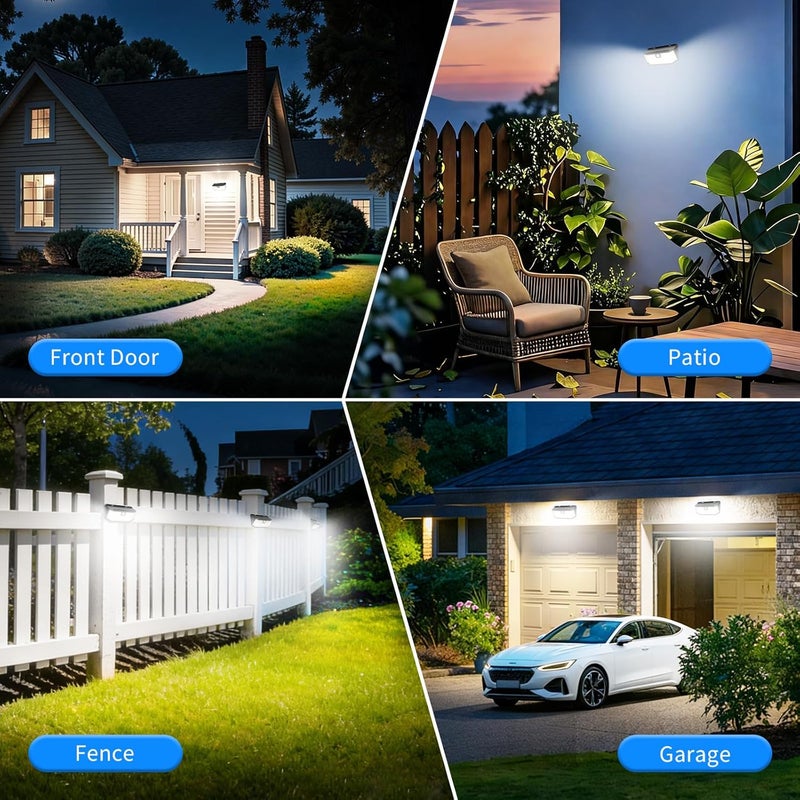 Aootek Solar Outdoor Motion Sensor Lights 2500Lm Solar Panel to 15.3 in² and 3 Modes(Security/Permanent On All Night/Smart Brightness Control) with IP65 Waterproof with Wide Angle(4pack) - Image 4