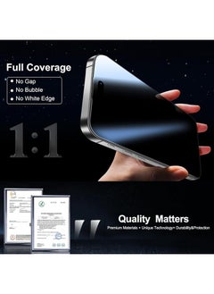 2 PACK iPhone 16 Privacy Screen Protector + 2 PACK Camera Lens Protector,  Ultra Top 9H+ Tempered Glass, Full Coverage Screen - pzsku/Z25256DF26303F6B97439Z/45/_/1728812698/72635117-bd98-4b2b-8ee8-96cea35ce632