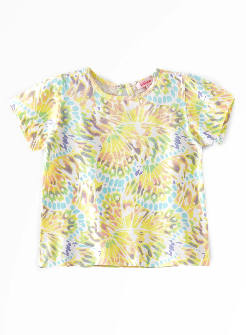 Jelliene Sunshine Squad: Girls' Breezy Cotton Tees Playful Prints & Summer Fun