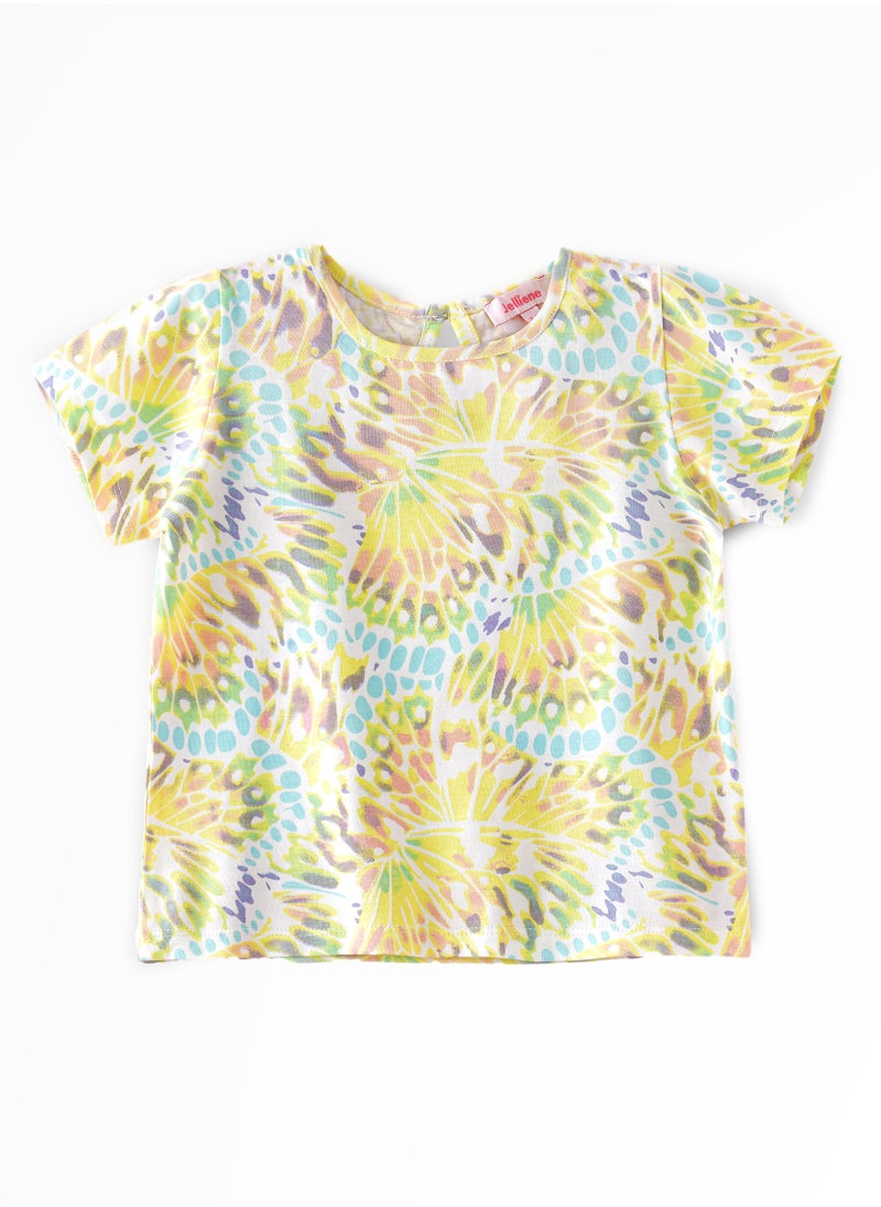 Jelliene Sunshine Squad: Girls' Breezy Cotton Tees Playful Prints & Summer Fun  - Image 1